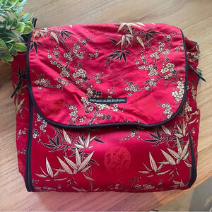 Petunia Pickle Bottom Red Satin Chinoiserie Diaper Bag
